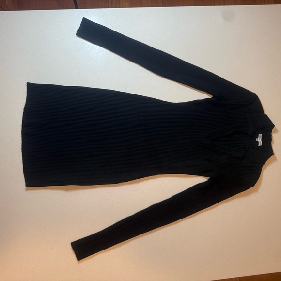 Cotton Citizen Ibiza Dress Black Long Sleeve Sweater Dress - Picture 3 of 8